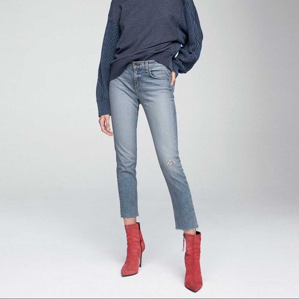 Rag & Bone slim boyfriend jean 27 ankle Dre Soft